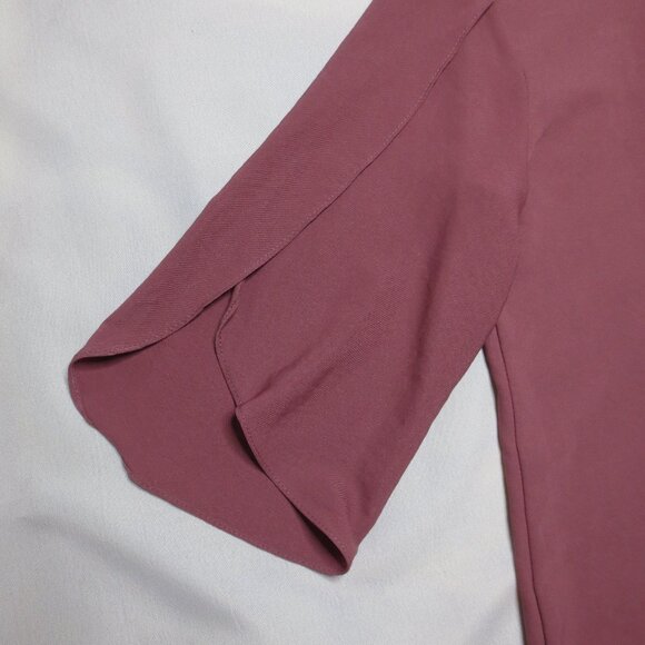 EVERLY womens DRESS rose TULIP SLEEVE pink ANTHROPOLOGIE shift SIZE M - Picture 3 of 7